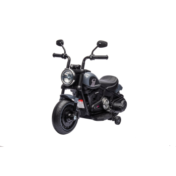 Motorek Chopper FASTER na akumulator dla dzieci Szary + Radio FM + Panel audio + LED